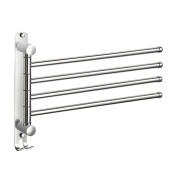 Držiak na uteráky z nehrdzavejúcej ocele, otočný, bez vŕtania, skladovací viacfunkčný, nosnosť 10 kg