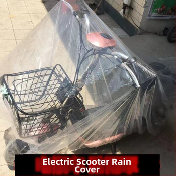 Kryt pre elektrické vozidlo – nepremokavý, priehľadný, zosilnený, jednorazový (materiál: PE plast; štýl: jednoduchý)