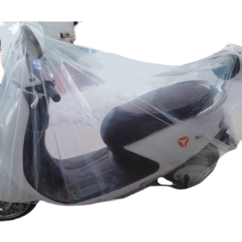 Kryt pre elektrické vozidlo – nepremokavý, priehľadný, zosilnený, jednorazový (materiál: PE plast; štýl: jednoduchý)