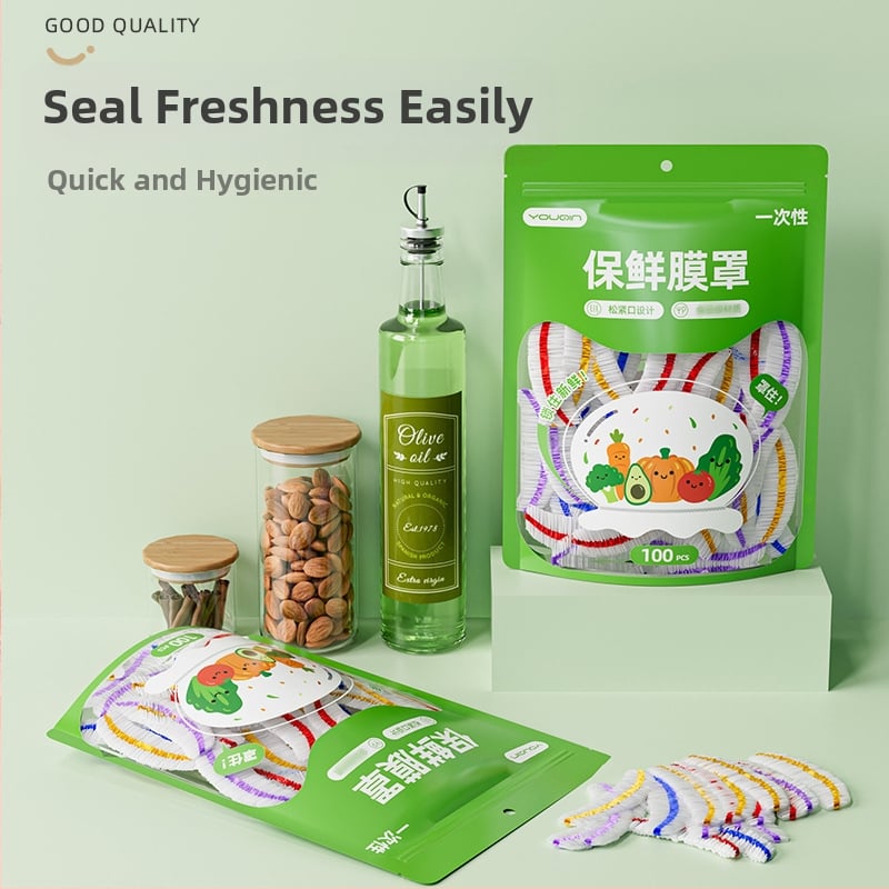 Jun Chef Jednorazové kryty z fólie potravinárskej kvality pre uchovanie čerstvosti pre misy (1 ks)