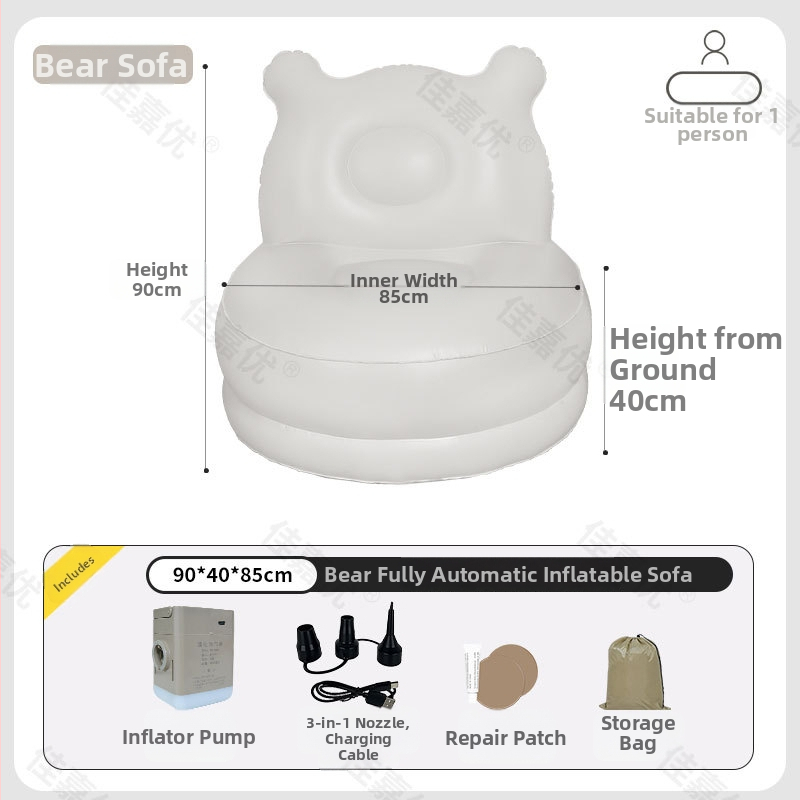 Ühe inimese jaoks mõeldud õhupadi-luodi sisseehitatud pumbaga, lisaks kõrge ja paks PVC pind, Jia Jia You