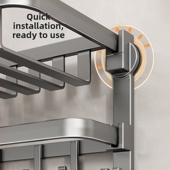 Nástenný vešiak na uteráky so saciovacími zátkami, z kovu, nosnosť 5 kg, 1 riadok, moderný minimalistický štýl, bez vŕtania