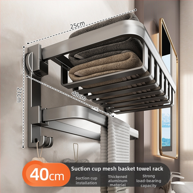 Nástenný vešiak na uteráky so saciovacími zátkami, z kovu, nosnosť 5 kg, 1 riadok, moderný minimalistický štýl, bez vŕtania