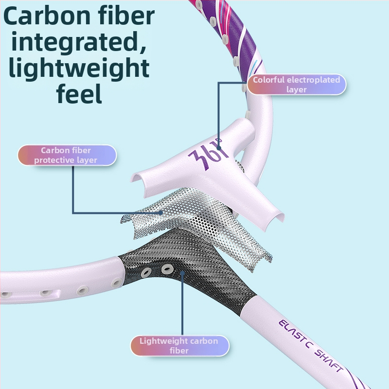 Badmintoni reket terasest raamiga, kaal 95–100 g, neilonniit, sirge vars, käepide G1
