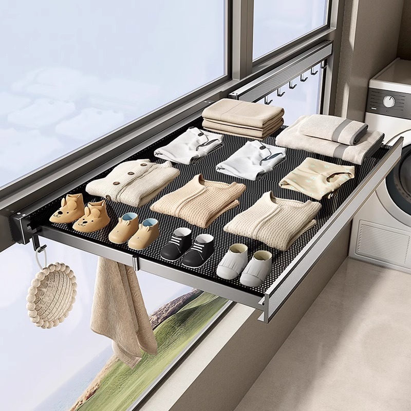 Držiak na uteráky s prisavkou, Space hliník, moderný minimalistický dizajn, antibakteriálny, jednovrstvový