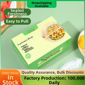 Plastový potravinový obal – jednorazový kryt, prachotesný, 100 balení, plastový materiál, trvanlivosť 36 mesiacov