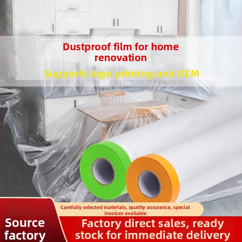 Prachotesný film na nábytok – séria Dustproof film, materiál: PE film + washi páska, hrúbka 60–70 μm, základný materiál: japonský papier, lepidlo na vodnej báze, priepustnosť 80%