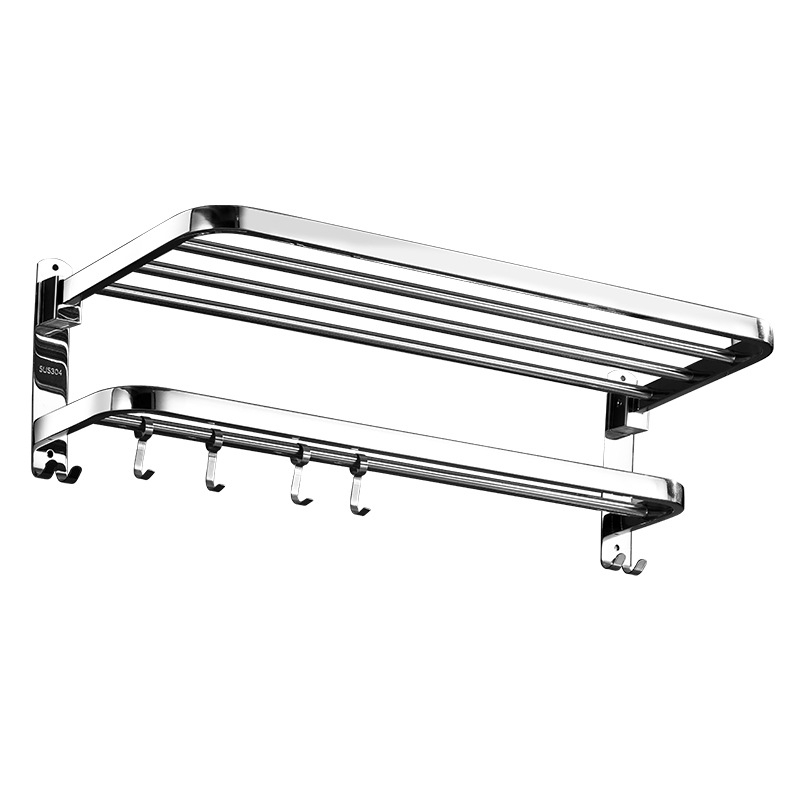 Stojan na uteráky z nerezovej ocele 304, na stenu, model YFN-001, nosnosť 20–25 kg, jedno poschodie, povrch: práškové lakovanie a leštenie