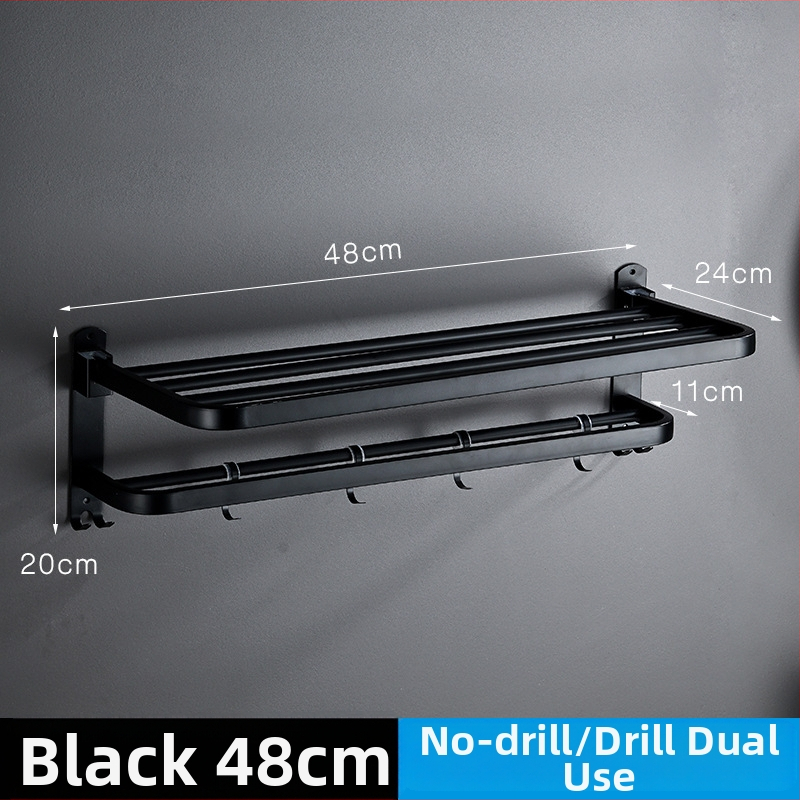 Stojan na uteráky z nerezovej ocele 304, na stenu, model YFN-001, nosnosť 20–25 kg, jedno poschodie, povrch: práškové lakovanie a leštenie