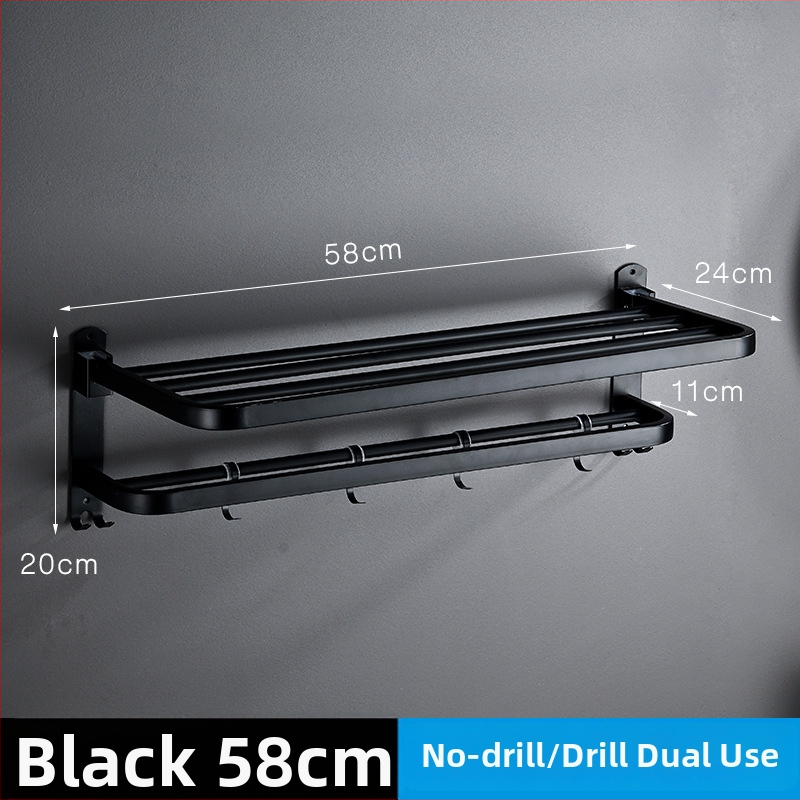 Stojan na uteráky z nerezovej ocele 304, na stenu, model YFN-001, nosnosť 20–25 kg, jedno poschodie, povrch: práškové lakovanie a leštenie