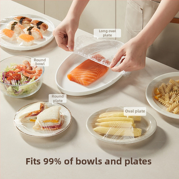PE kryt na potravinový film pre misky a taniere, 1 ks, domáce použitie