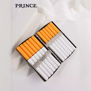 Prince metalna kutija za cigarete s držačem za 12 debelih cigareta, otporna na pritisak, prijenosno skladište, moderan jednostavan dizajn