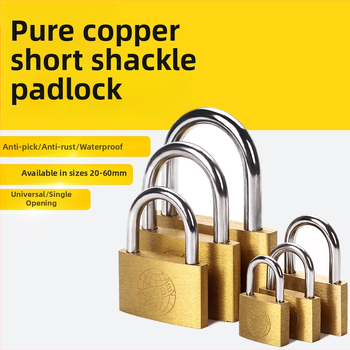 Meďový visiaci zámok, model g-type, pre skrinky a dvere, moderný minimalistický štýl