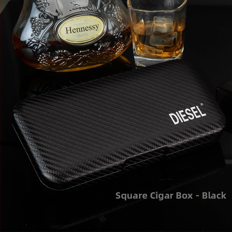 Pārvadājamā cigāru kastīte, materiāls Cortex, stils Light Luxury, manuāla darbība