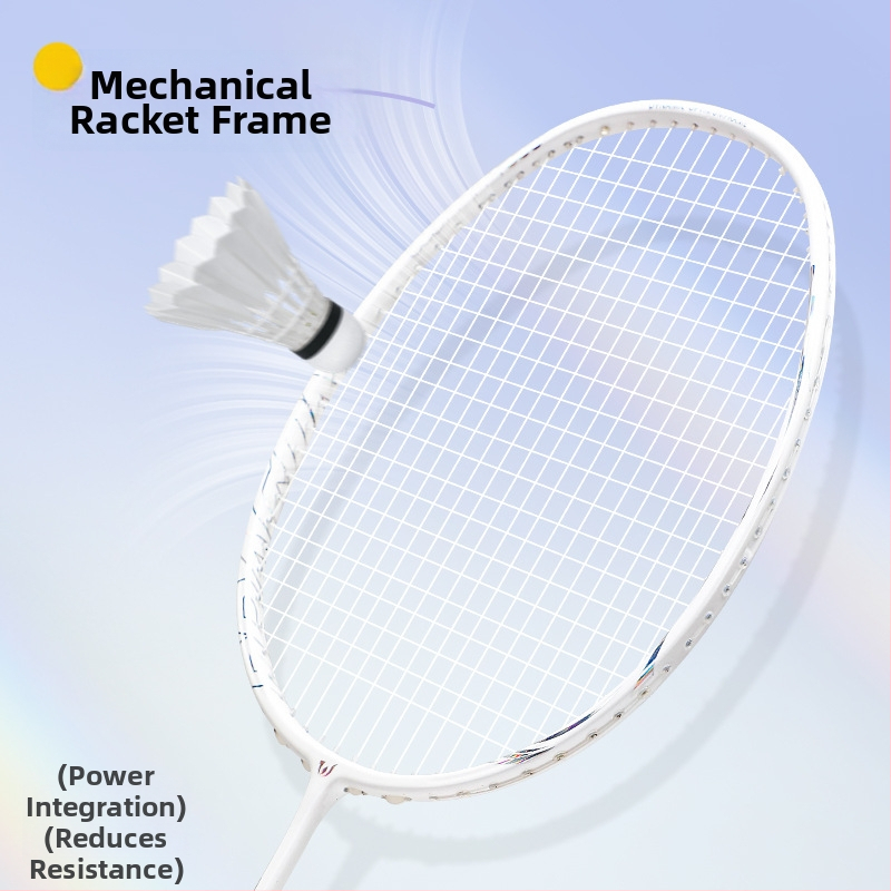 Bedmintonová raketa pre mužov a ženy, rám z karbónového vlákna, hmotnosť 80–84 g, hrúbka gripu G4, priamy úder, nylonové struny
