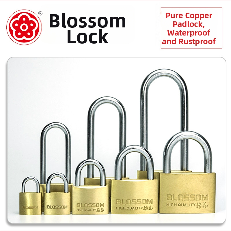 Domáci mosadzový visací zámok BC07 – Plum Lock – pre skrinky, zásuvky a batožinu, moderný jednoduchý štýl