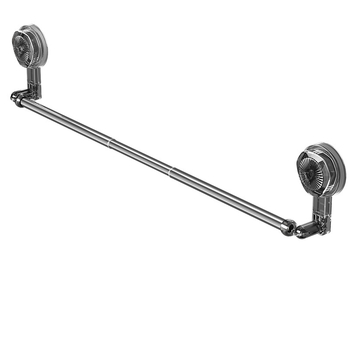 Nerezový vešiačik na uteráky s prísavkou, bez vŕtania, výsuvný, do kúpeľne