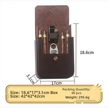 Box na cigare s humidorom – koža, škandinávsko-európsky štýl, ľahký luxus, ručne vyrobené, prispôsobiteľné, model SMZ-103