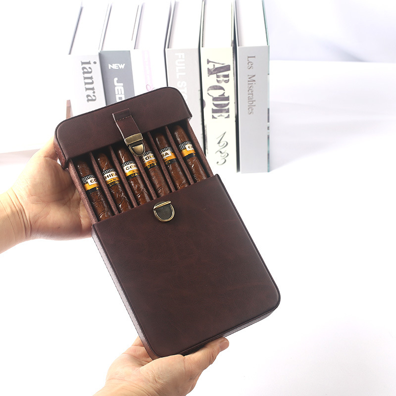 Box na cigare s humidorom – koža, škandinávsko-európsky štýl, ľahký luxus, ručne vyrobené, prispôsobiteľné, model SMZ-103