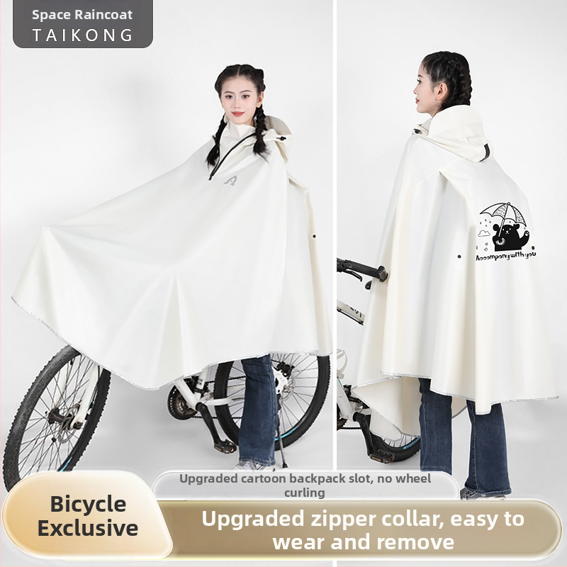 Dážďový pončó na bicykel pre jednu osobu, Oxford látka, PU vodeodolná vrstva, hrubý a potlačený štýl
