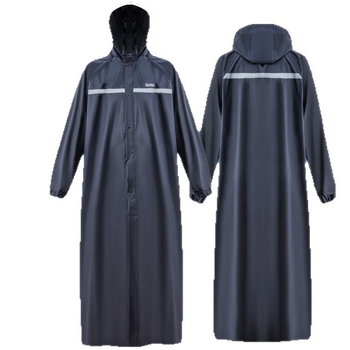 Set complet pelerină de ploaie pentru bicicletă electrică: pantaloni de ploaie și pelerină, PVC pe țesătură poliester, 0,19 mm, elemente reflectorizante, pentru 1 persoană