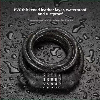 Zámok na bicykel s heslom a oceľovým káblom, prenosný anti‑krádežný zámok pre horské bicykle