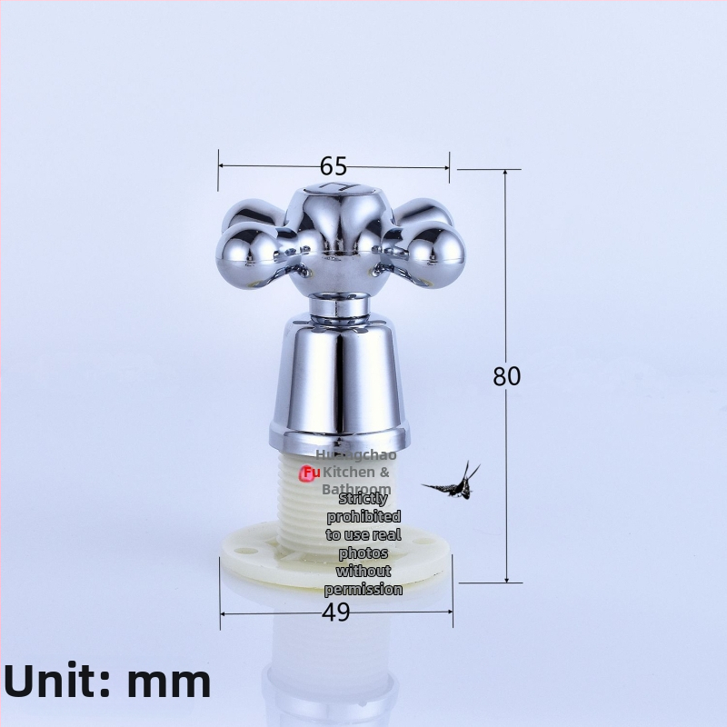 Rukoväť pre kohútik s uhlovým ventilom — plastová, jednoprvková konštrukcia, moderný minimalistický štýl, spracovanie na zákazku