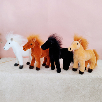Kôň plyšová hračka, PP bavlna výplň, unisex, súkromná značka logo prispôsobenie, vitrínová dekorácia, 14+ rokov