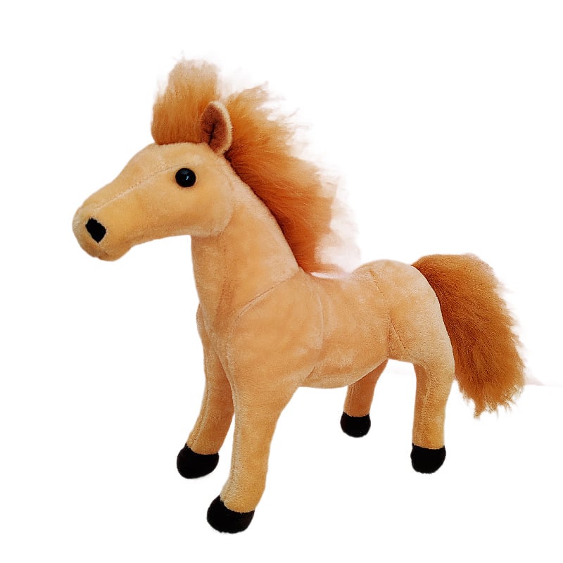 Kôň plyšová hračka, PP bavlna výplň, unisex, súkromná značka logo prispôsobenie, vitrínová dekorácia, 14+ rokov