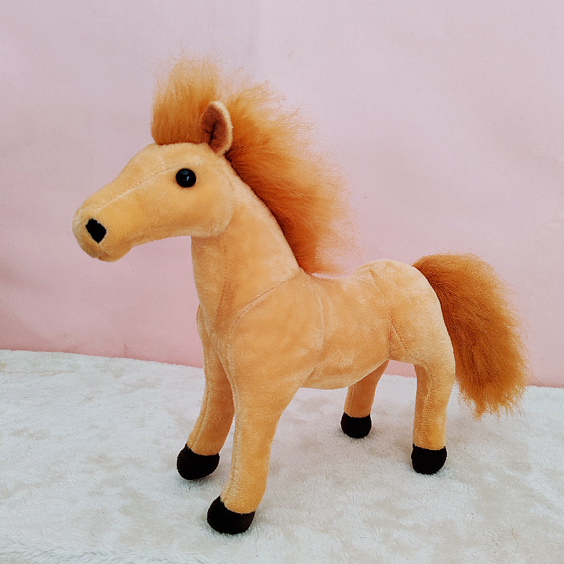 Kôň plyšová hračka, PP bavlna výplň, unisex, súkromná značka logo prispôsobenie, vitrínová dekorácia, 14+ rokov