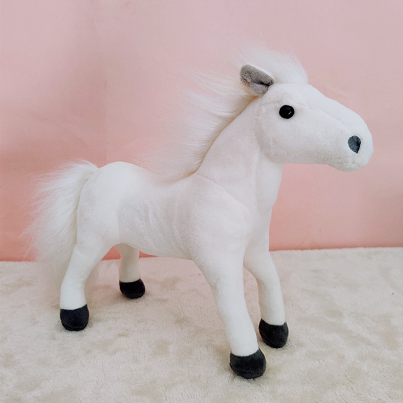 Kôň plyšová hračka, PP bavlna výplň, unisex, súkromná značka logo prispôsobenie, vitrínová dekorácia, 14+ rokov