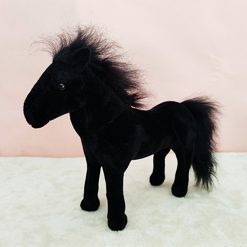 Kôň plyšová hračka, PP bavlna výplň, unisex, súkromná značka logo prispôsobenie, vitrínová dekorácia, 14+ rokov