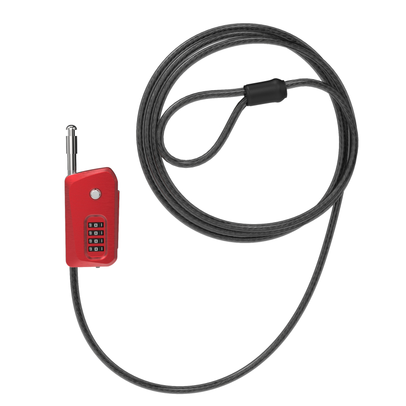 01D6-ADJ Zámok s heslom pre bicykle, kočíky, kolobežky a elektrické bicykle — nekonečne nastaviteľný, telo zo zliatiny zinku, 335 g