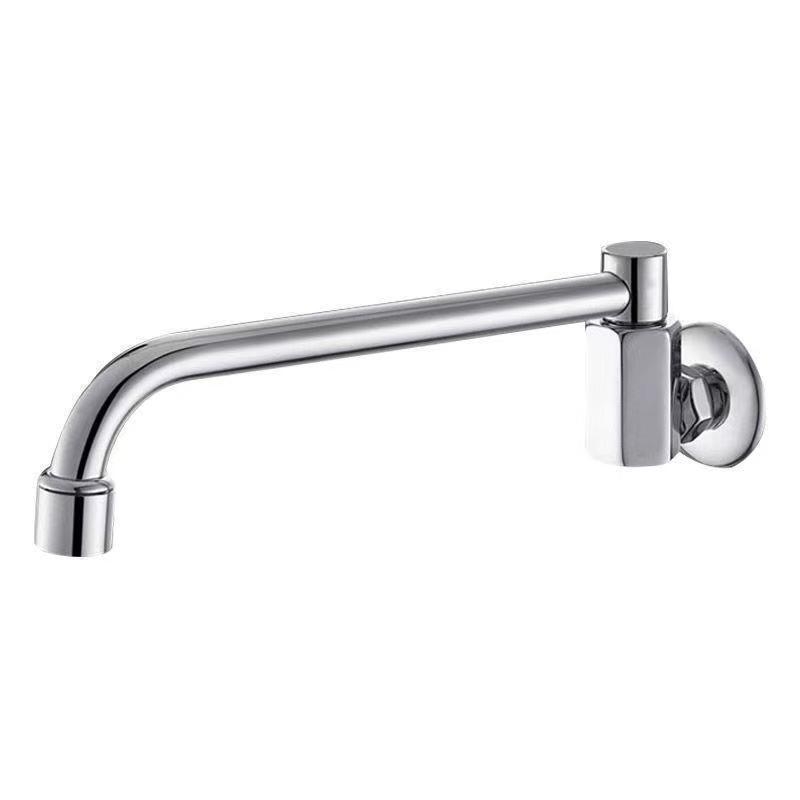 Nerezový kuchynský drezový kohút s inštaláciou do steny, otočný, len studená voda, keramický diskový ventil, brúsený povrch