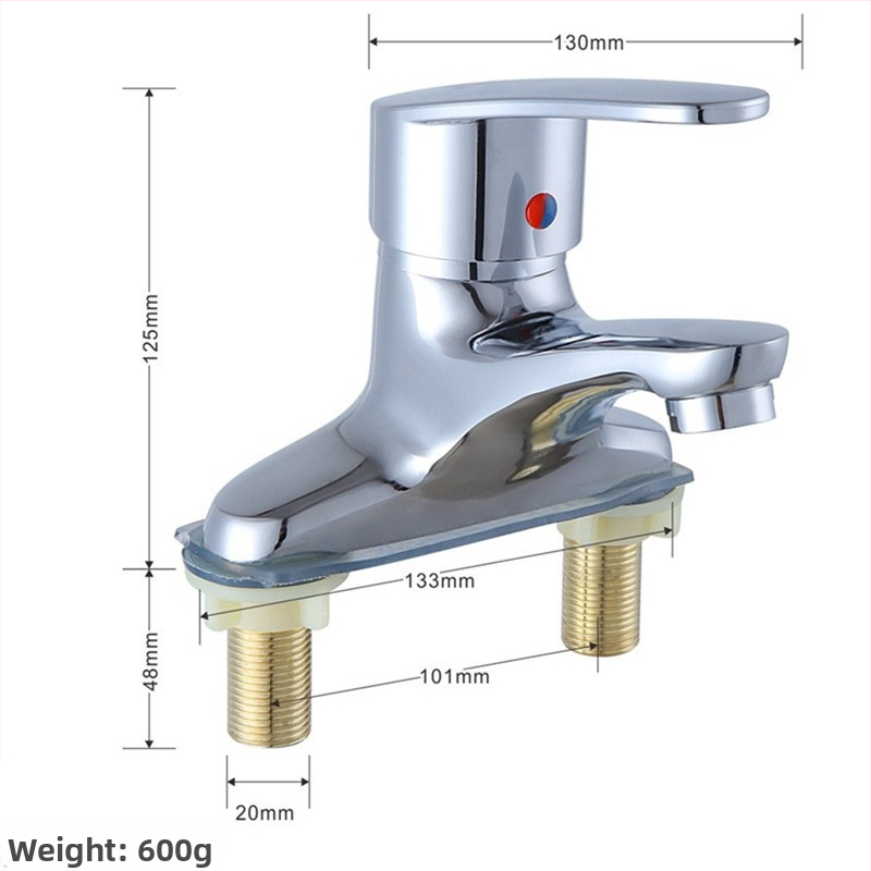 Umývadlový mixér pre teplú a studenú vodu, meď zliatina, keramický jadrový ventil, montáž na sedadlo