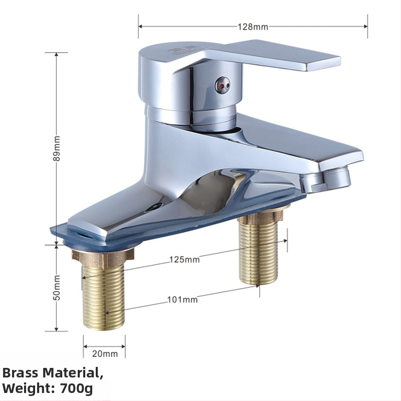 Umývadlový mixér pre teplú a studenú vodu, meď zliatina, keramický jadrový ventil, montáž na sedadlo