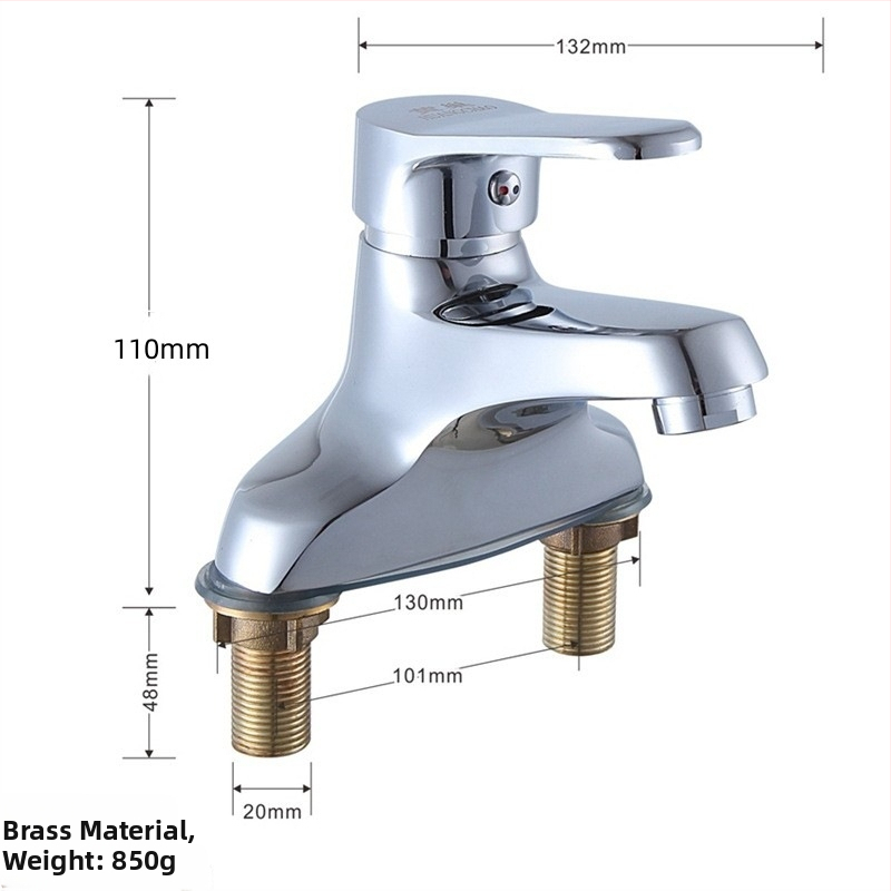 Umývadlový mixér pre teplú a studenú vodu, meď zliatina, keramický jadrový ventil, montáž na sedadlo