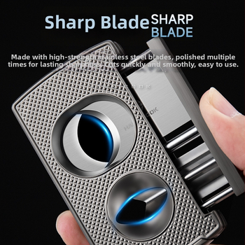 HANNICOOK viacúčelový rezník na cigarety, zliatina zinku, 3 v 1 ploché čepele a nôž tvaru V, povrchová úprava: striekanie alebo elektroplatovanie