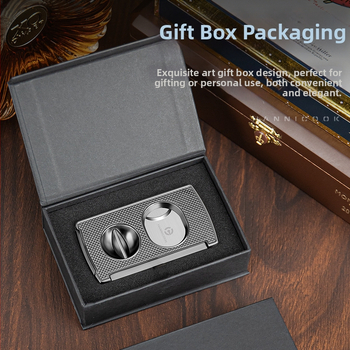 HANNICOOK viacúčelový rezník na cigarety, zliatina zinku, 3 v 1 ploché čepele a nôž tvaru V, povrchová úprava: striekanie alebo elektroplatovanie