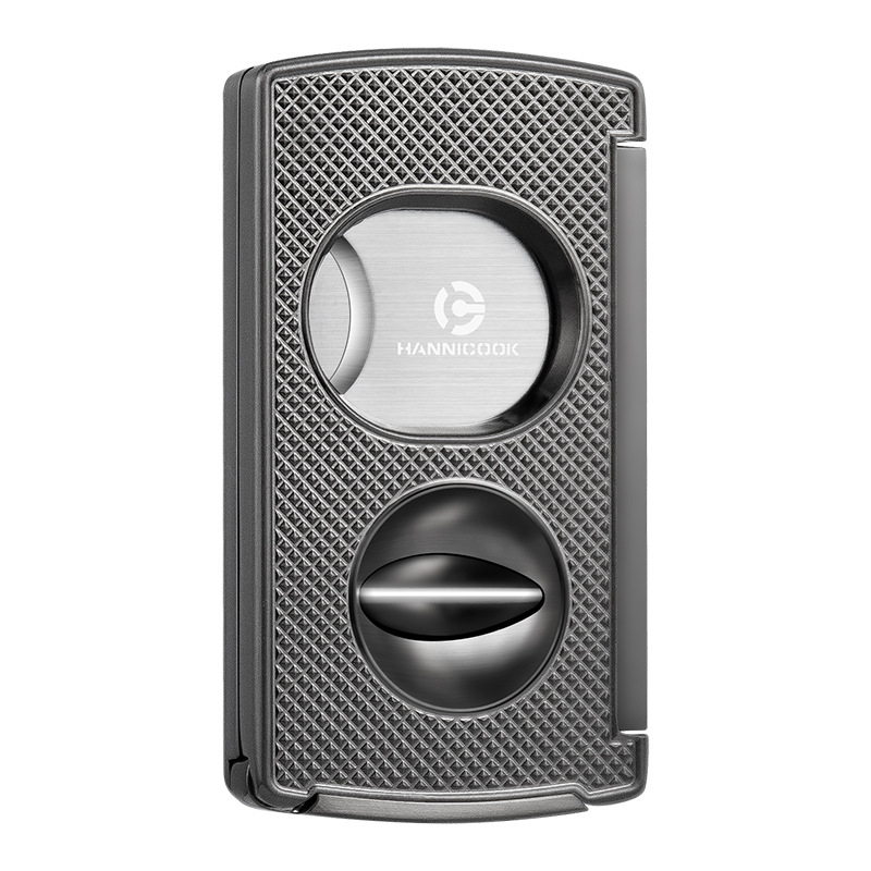 HANNICOOK viacúčelový rezník na cigarety, zliatina zinku, 3 v 1 ploché čepele a nôž tvaru V, povrchová úprava: striekanie alebo elektroplatovanie