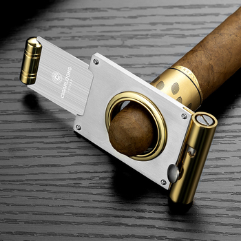 Zastrihávač cigár Cigarloong — prenosný, nerezová oceľ, jednoduchý štýl, model CE-24ID1