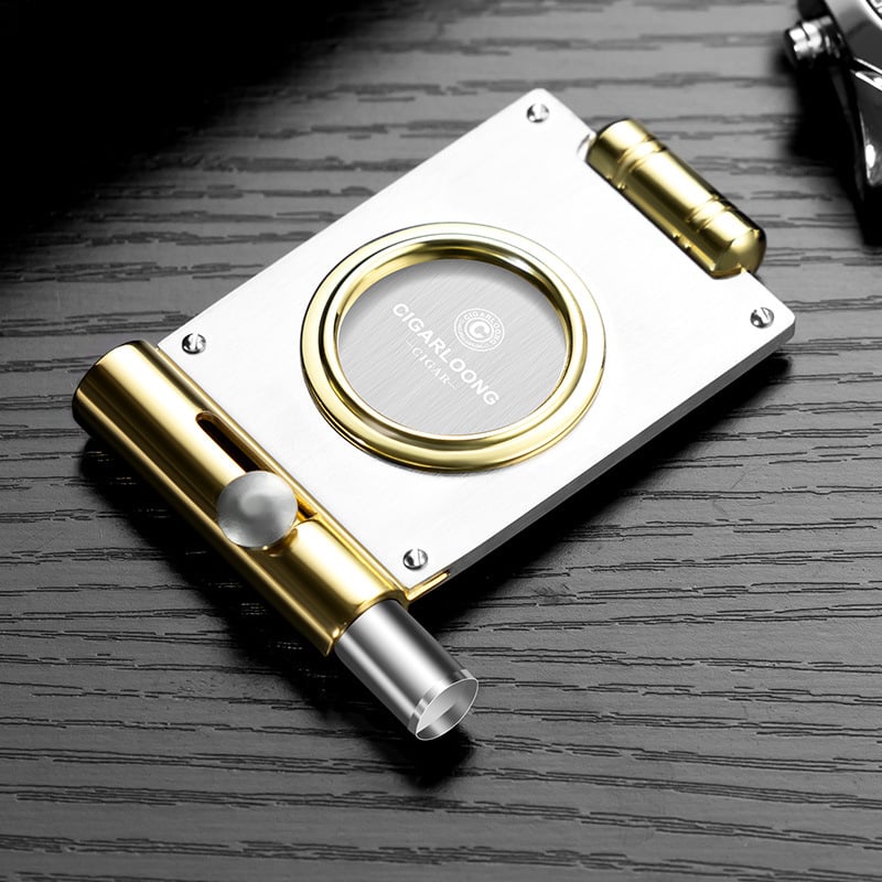 Zastrihávač cigár Cigarloong — prenosný, nerezová oceľ, jednoduchý štýl, model CE-24ID1
