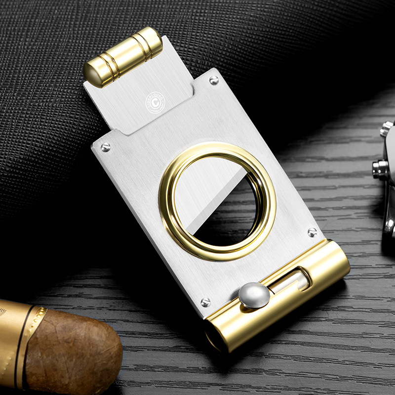 Zastrihávač cigár Cigarloong — prenosný, nerezová oceľ, jednoduchý štýl, model CE-24ID1