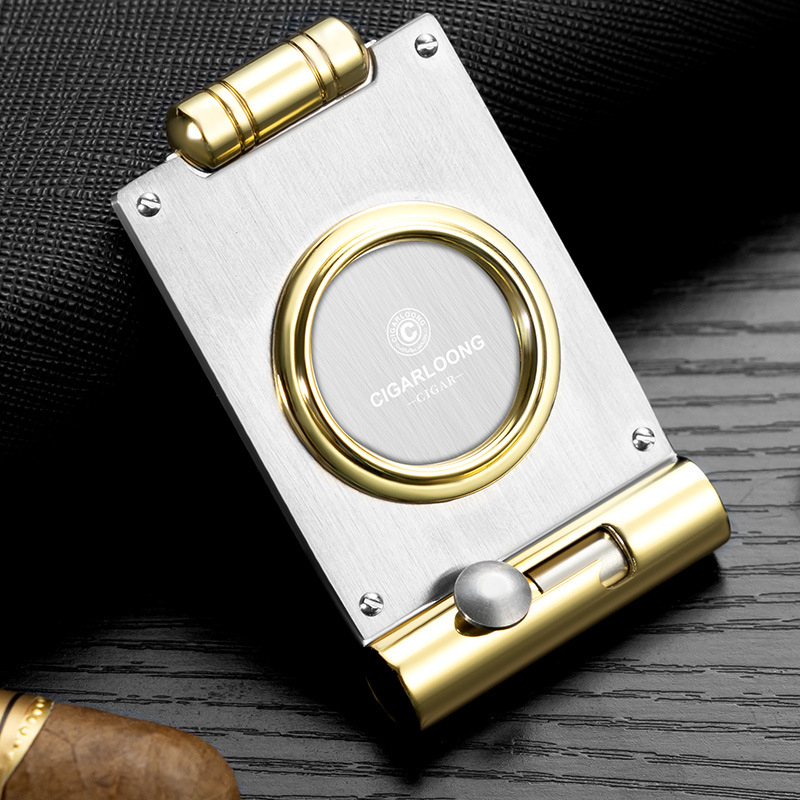 Zastrihávač cigár Cigarloong — prenosný, nerezová oceľ, jednoduchý štýl, model CE-24ID1