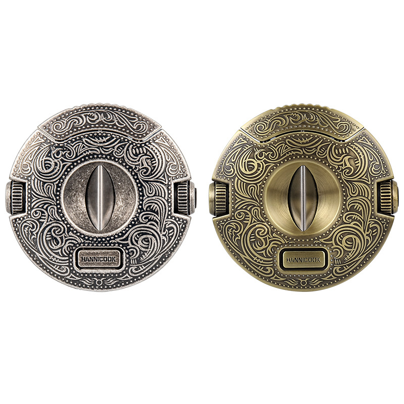 HANNICOOK zastrihávač cigár, V-tvarovaný z nerezovej ocele, telo zo zinkovej zliatiny, viaceré funkcie, poloautomatické otváranie a dierovanie