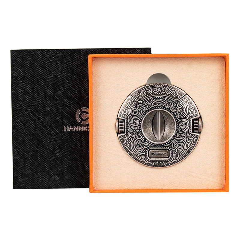 HANNICOOK zastrihávač cigár, V-tvarovaný z nerezovej ocele, telo zo zinkovej zliatiny, viaceré funkcie, poloautomatické otváranie a dierovanie