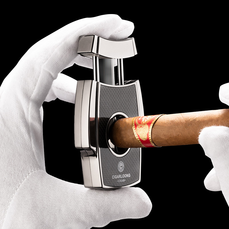 Cigarloong cigāru šķēres, sakausējums, gaišs luksusa stils, nav roku darba, bez pielāgošanas