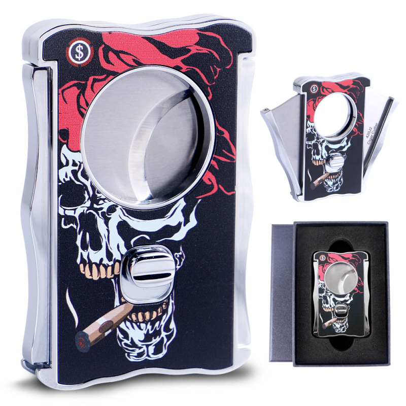 Cigarešu šķēres no nerūsējošā tērauda ar pūķa rakstu CLE-23HV, CIGARLOONG