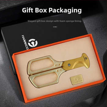 HANNICOOK cigāru šķēres ar cinka sakausējuma rokturi, lāzera apdare, divpusējie asmeņi, pielāgojamas