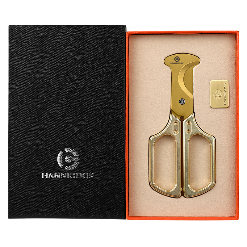 HANNICOOK cigāru šķēres ar cinka sakausējuma rokturi, lāzera apdare, divpusējie asmeņi, pielāgojamas